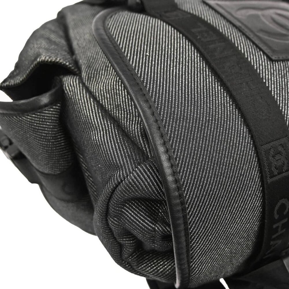 Chanel Black Silver Canvas Sport Line Backpack 126568 - Picture 4 of 10